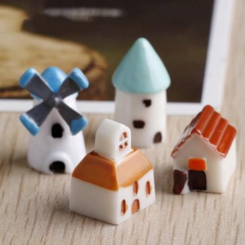 Car Interior Decor Long-lasting House Lodge Castle Windmill Model Figurines for Home Decor