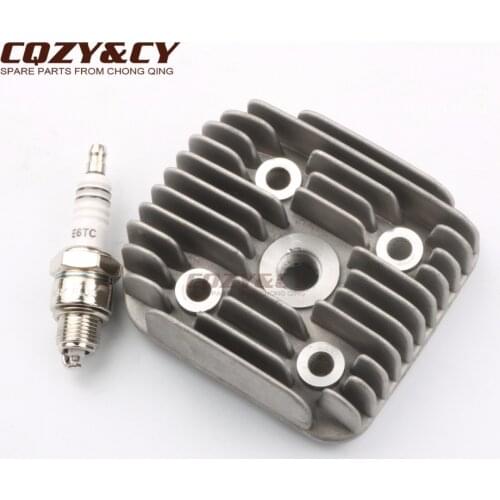 47mm 70cc Cylinder head cover & E6TC spark plug for YAMAHA BWS 50 ZUMA50 91-97 4BX 4VA Slider 50 2T Scooter