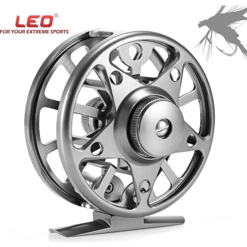 LEO Fly Fishing Reels AL 75 Aluminum Alloy 2 + 1 Ball Bearing 1:1 Gear Ratio Outdoor Fishing Tackle Reel with Bag Pesca 2018 New
