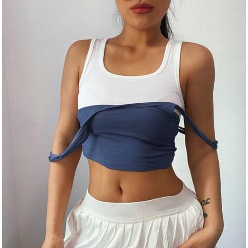 Body Summer Cotton Vest Cropped Tank Top Poleras Mujer Tops Women 2021 White T-Shirt Blusas Deportivo Sports Corset Punk Egirl
