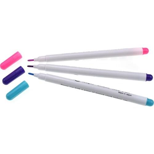 Water Erasable Markers 3pcs/set Soluble Cross Stitch Mark Pens Fabric Ink Marking Pen DIY Needlework Tools Accessories