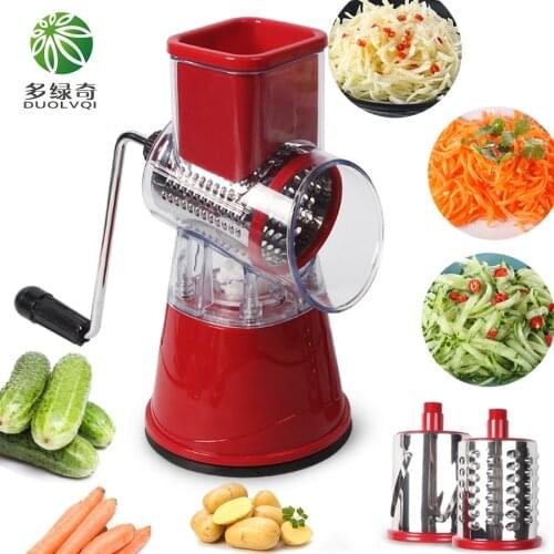 Multi-function Rotary Grater Vegetable Cutter Slicer Kitchen Tool Round Mandoline Slicer Potato Shredded Cheese Kitchen Gadgets