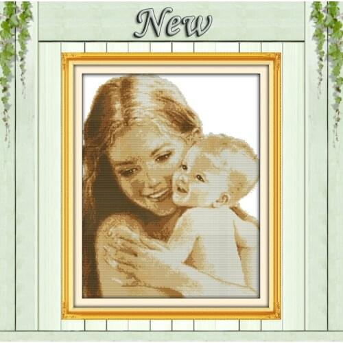 Deep love of mother and son,11CT pattern printed on Canvas DMC 14CT Cross Stitch Embroidery kit,Needlework Set,House Home Decor