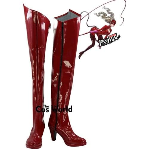 Persona 5 PANTHER Anne Takamaki Games Customize Cosplay High Heels Shoes Boots