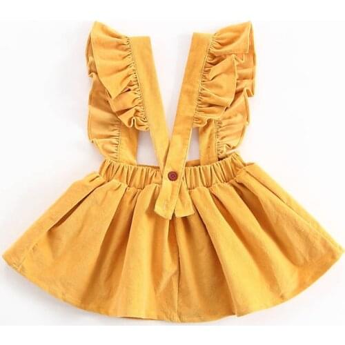 Adorable lace dress for girls warm cotton corduroy suspender dress fall winter princess girls costumes toddler outfits Christmas