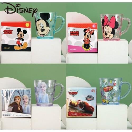 Disney Cartoon Drink Crystal Glasses as Mickey Ni Elsa Children Boys and Girls Baby Brushing Wash Mouth Cold Water Cup