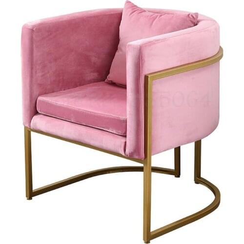 Custom Scandinavian Iron Single Sofa Chair Light Luxury Net Red Chair European Style Cafe Lounge Chair Hotel Sales