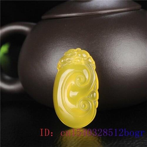 Jade Ruyi Pendant Necklace Chalcedony Jewelry Natural Carved Gifts Women Fashion Charm