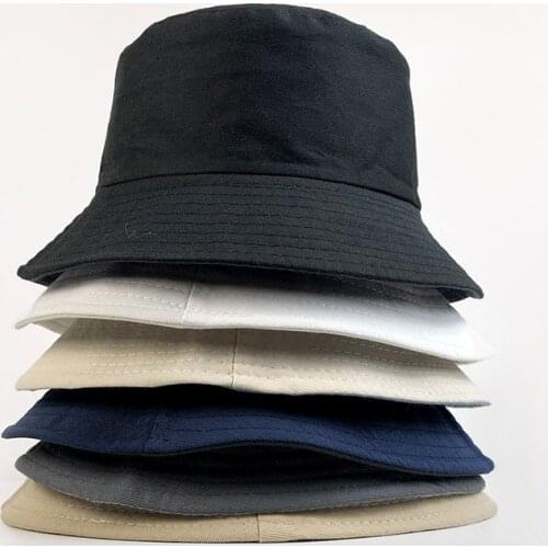 Solid Color Cotton Womens Mens Bucket Hats Fall Summer Unisex Sun Protection Hat Outdoor Travel Casual Fishman Cap