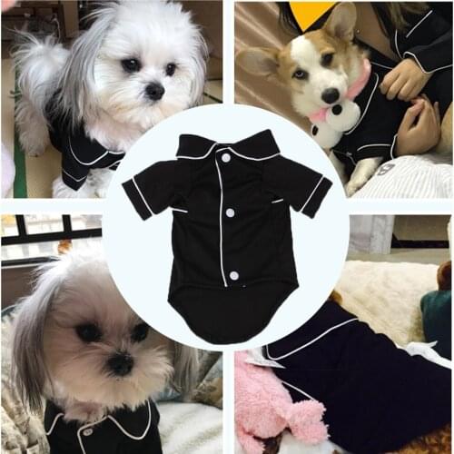 Dog Pajamas for Small Dogs Cute Fashion Dog Clothes Soft Sleep Jumpsuit Knitted Clothes Home Pet Puppy Clothing for Dogs CL0050