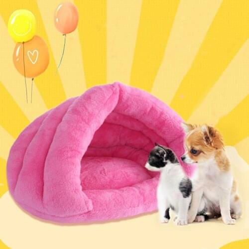 Plush Dog Cat Sleeping Bed Cave Cuddle Soft Cushion Hooded Warm Pet Supplies Fashion