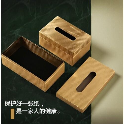 Stand Container Square Tissue Box Nordic Retro Rose Gold Creative Car Tissue Holder Toilet Servilletero Tissue Boxes BY50TB