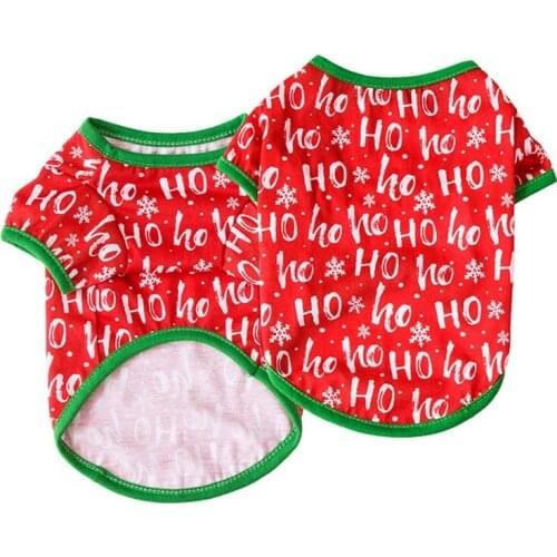 Christmas Dog Clothes Cotton Pet Clothing Dog Xmas Gingerbread Man Warm T-Shirt Costumes Winter Dog Jacket Coat Pet Outfit