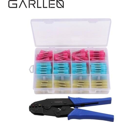 GARLLEN Ratchet Wire Terminals Crimping Plier With 200Pcs Connector Terminal Kit For Marine Automobile Electric Applications