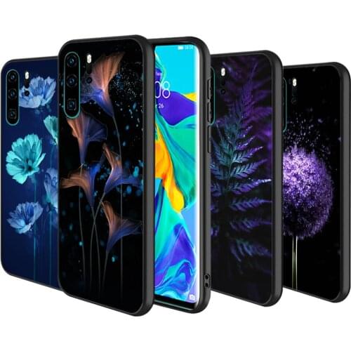 Silicone Cover Magical Flower Art For Huawei P40 P30 P20 Pro P10 P9 P8 Lite E Plus 2019 2017 Phone Case