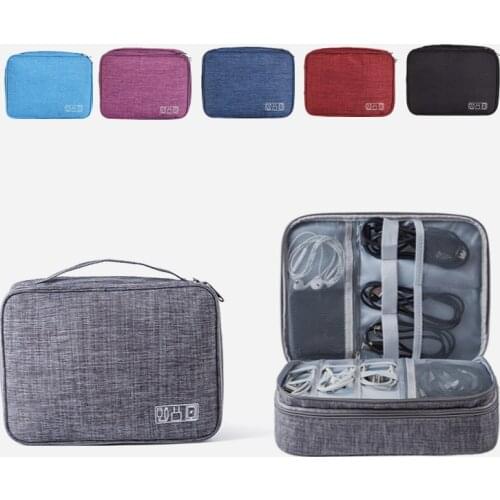 Travel Necessary Digital Bag Portable Power Bank Charger Wires Usb Gadget Organizer Waterproof Cosmetic Belongings Storage Pouch