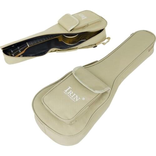 1PC Beige Portable 13MM Thick Ukulele Bag Waterproof Comfortable Backpack Double Strap Oxford Cloth Carrying Bag Instrument Part