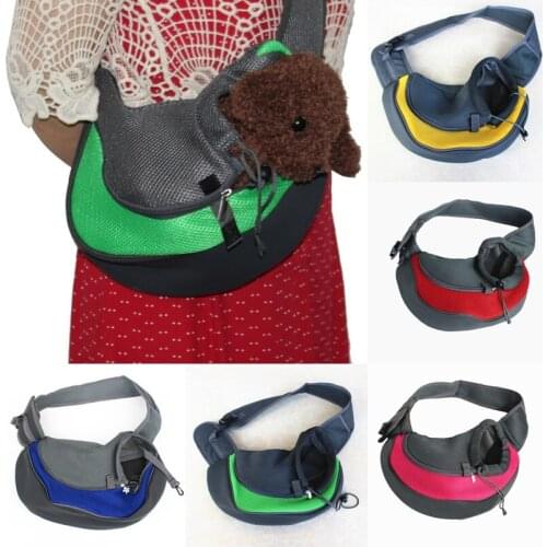 Pet Shoulder Bag Dog Chest Side Backpack Outdoor Portable Pet Dog Cat Breathable Bag Puppy Travel Carrier Sling Handbag