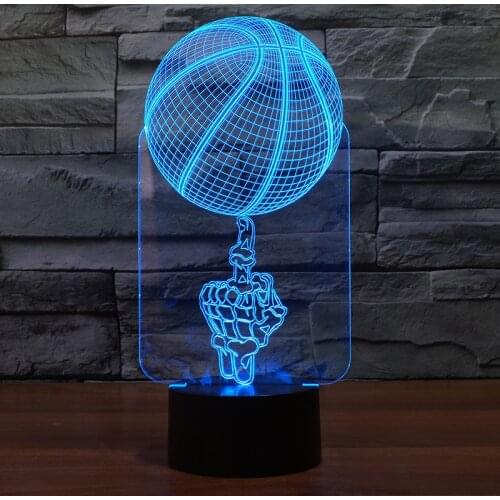 3d Usb Led Lamp Plug In Colorful Romantic Gift Basketball Model Led 3d Light Fixtures Unique Products Usb Led Night Light