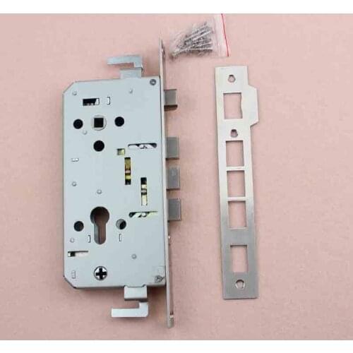 RML-22 Stainless steel 6068 silent tongue Mechanical door lock body Security Entrance Lock Assembly For Intelligent fingerprint