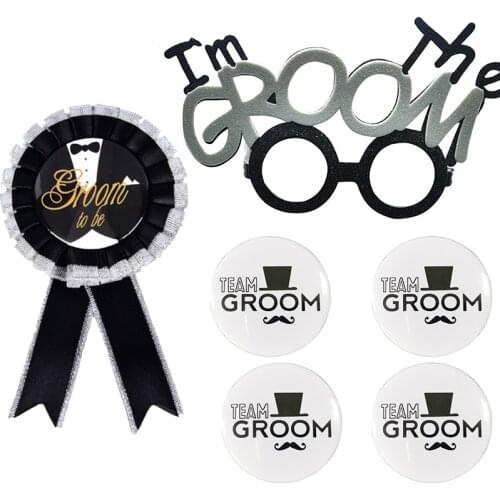 Groom To Be Bachelorette Party Team Groom Badge Decortion Supplies Best Man Groom Glasses Bachelor Night Hen Party Decoration