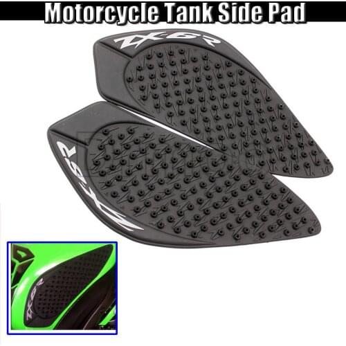 Motorcycle 1 Pair Protector Anti Slip Tank Pad Stickers Gas Knee Grip Traction Side Decal Cover For Kawasaki ZX6R 2009-2015