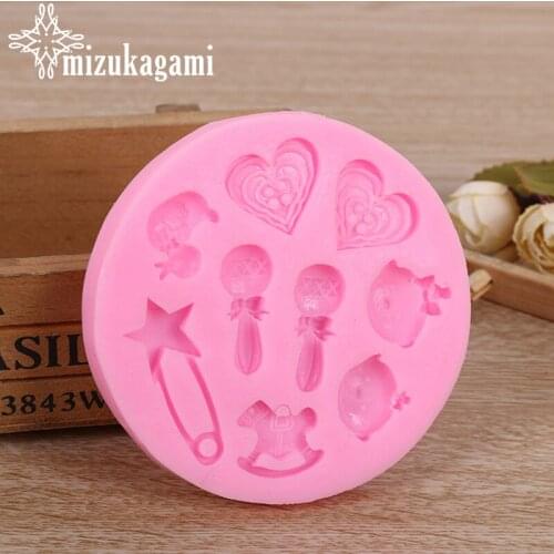 1pcs UV Resin Liquid Silicone Mold Love Heart Star Baby toys Resin Molds For DIY Charms Making Jewelry Finding Accessories