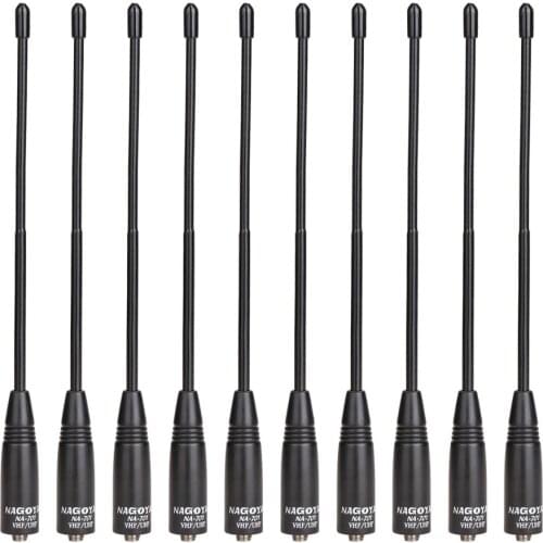 10PCS NAGOYA NA-701 SMA-Female Whip VHF/UHF (144/430Mhz) Antenna for BaoFeng UV-5R BF-888S UV 5R Portable Walkie Talkie Radio