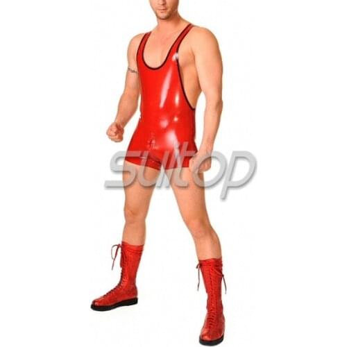100% handmade latex for adult rubber jumpssuit set Overalls
