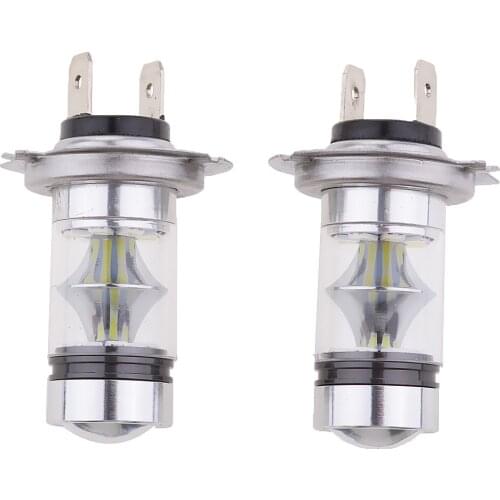 2pcs White H7 Car Headlight LED Bulbs Direct Fitment Exterior Lighting