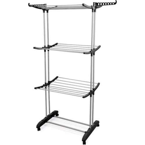 3 layer Aluminum Laundry Rack Vertical Drying Rack