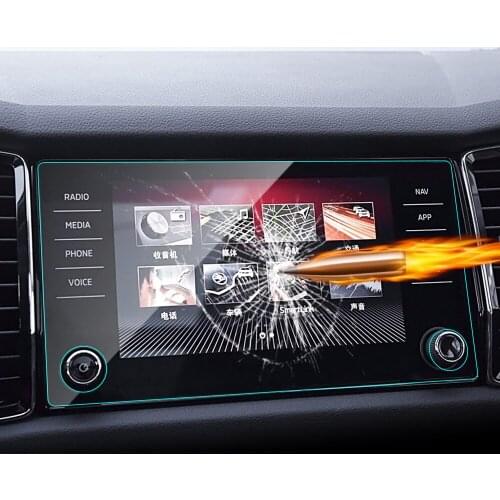 6.5 8 9 Inch For Skoda Kodiaq Karoq Car GPS Navigation Tempered Glass Screen Protector Car Styling Auto Interior Accessories