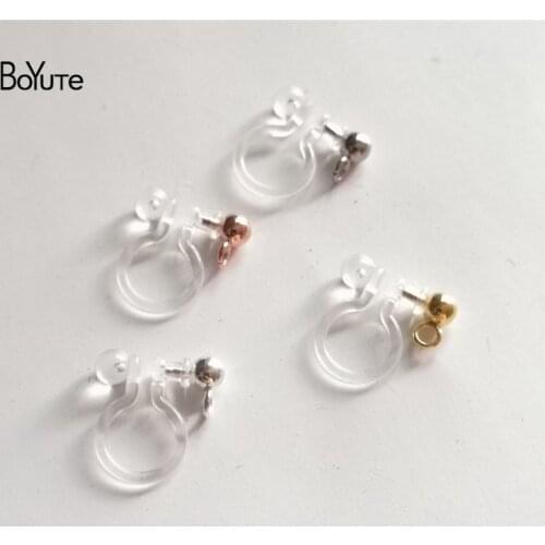 BoYuTe (10 Pieces/Lot) 9*11MM Hypoallergenic Invisible Ear Clip No Pierced Diy Hand Made Earrings Jewelry Accessories