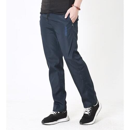 Mens Quick Drying Pants Elastic Waist Double Layer mesh Men Breathable Pants polyester sport Pants Mens Straight sweatpants