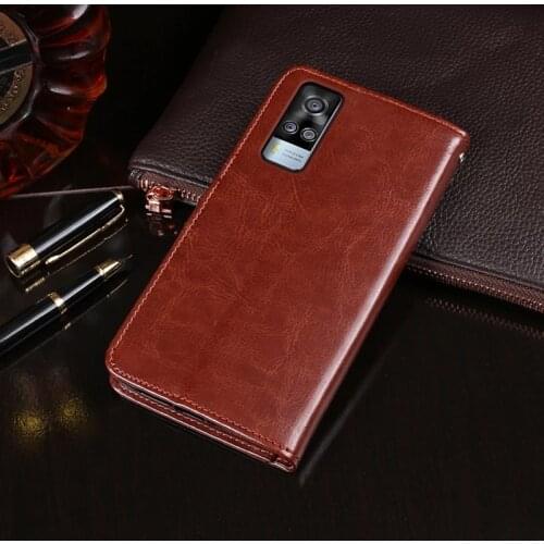 Luxury Leather Wallet Case For VIVO Y31 Y51 Y51A 2020 2021 Y31S Y52S 5G Y51S Y70S Y50 Y30 Y30i Holder Card Slots Flip Cover Bag