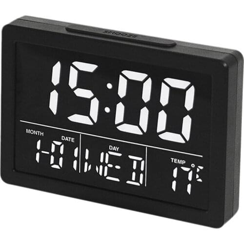 LED Digital Alarm Clock Indoor Temperature,USB Portable Bedside Table Desk Hygrometer for Kids Bedroom Car Travel
