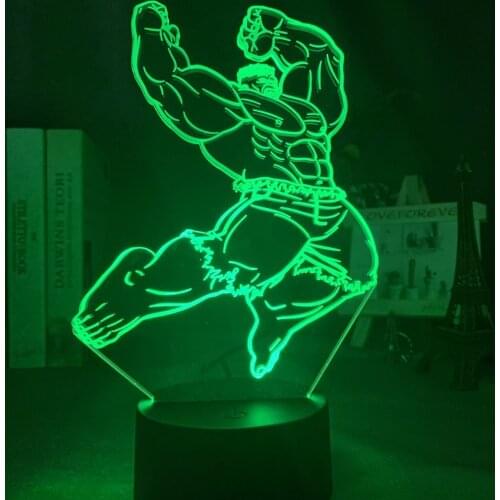 Disney Superhero Colorful 3D Night Light Hulk Avengers Bedroom Acrylic Gift Light Captain America led night light USB straight