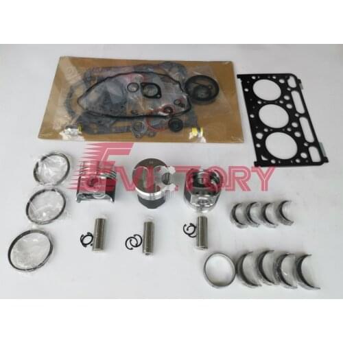 For kubota excavator D1503 overhaul piston ring full gasket kit engine bearing