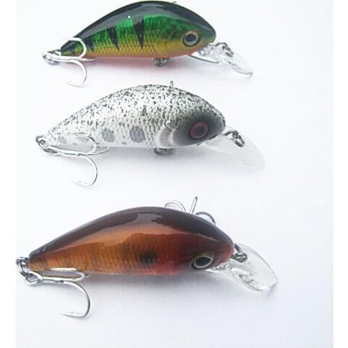Eupheng 3pcs High Quality Crankbait Hard Fishing Lure 50mm 7g 0-1.2m