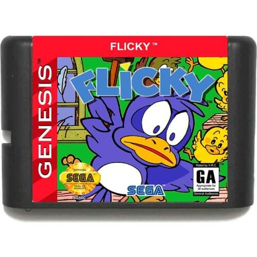 Flicky 16 bit MD Game Card For Sega Mega Drive For Genesis