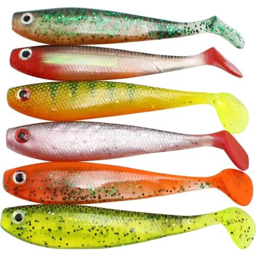 3Pcs 13g 11.5cm Soft Fishing Lure Set PVA Sea Carp Fishing Accessories Tackle Tools Freshwater Sequins Plastic Artificial Bait