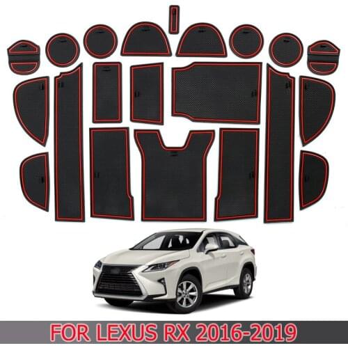 For Lexus RX 2016-2019 Door Groove Mat Interior Anti-skid Mat Water Coaster Armrest Box Storage Mat