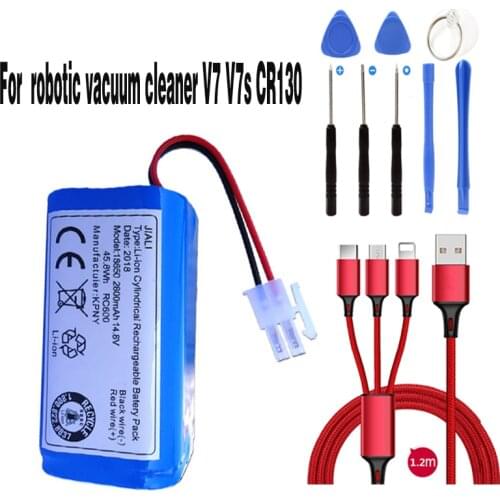 2800mah 18650 14.8v lithium battery for robotic vacuum cleaner V7 V7s CR130 V780 EHS-Q800 cen550 cen640 646 cen553 665