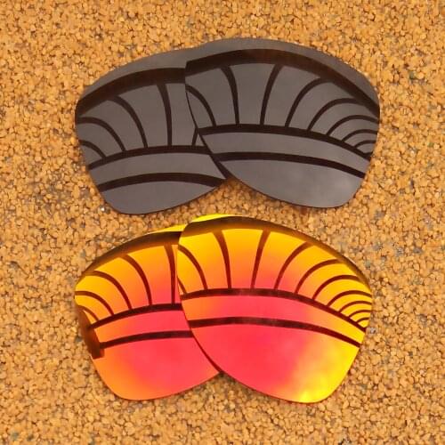 Orange Red Mirrored & Black Polarized Replacement Lenses for Dispatch 2 Frame 100% UVA & UVB