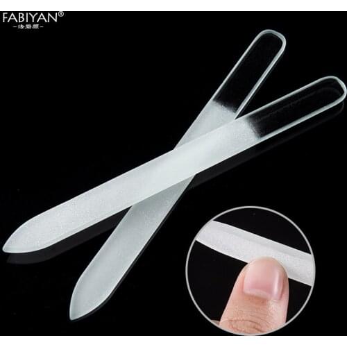 2pcs Nail Art Files Crystal Glass File Buffer Gel UV Polish Durable Buffing Sanding Tips Manicure Decoration Tools Salon Beauty