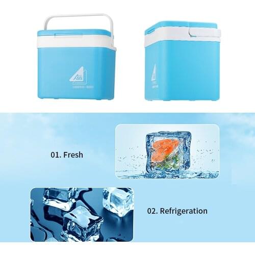 Portable 10L Car Refrigerator Ice Bucket Mini Fridge Cooler and Warmer Picnic Icebox for Skincare Snacks Cans Home and Travel