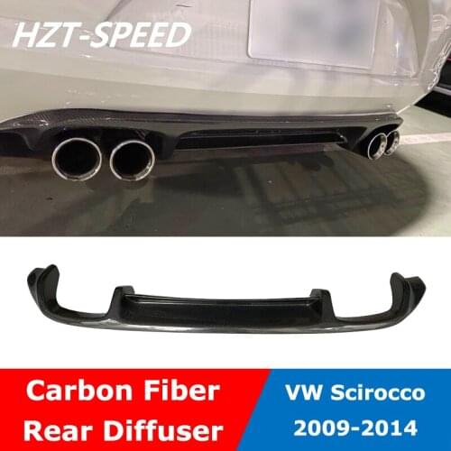 Scirocco Carbon Fiber Rear Bumper Diffuser Lip For Volkswagen Scirocco Standard Bumper 2009-2014