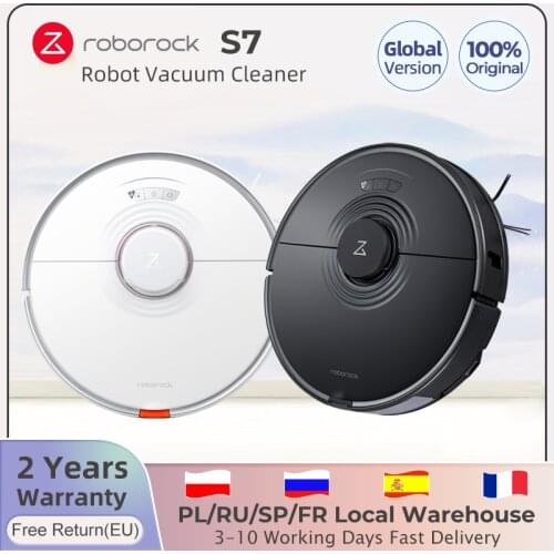 Roborock S7 Robot Vacuum Cleaner, Sonic Mopping, Carpet Detect, Auto Lifting, EU Version, Support Suction Station (not included)