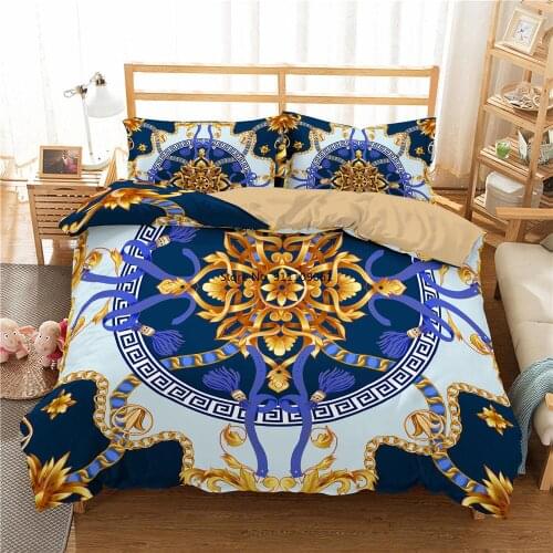 Luxury Bedding Set Baroque Styles Quilt Covers Duvet Cover King Size Queen Sizes Comforter Sets 2/3pcs High Quality Home Textile