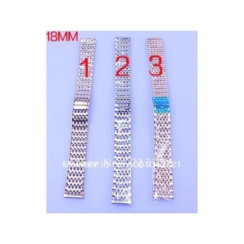 Retail - 1PCS 18MM High quality solid stainless steel watch band watch strap - 3 color available
